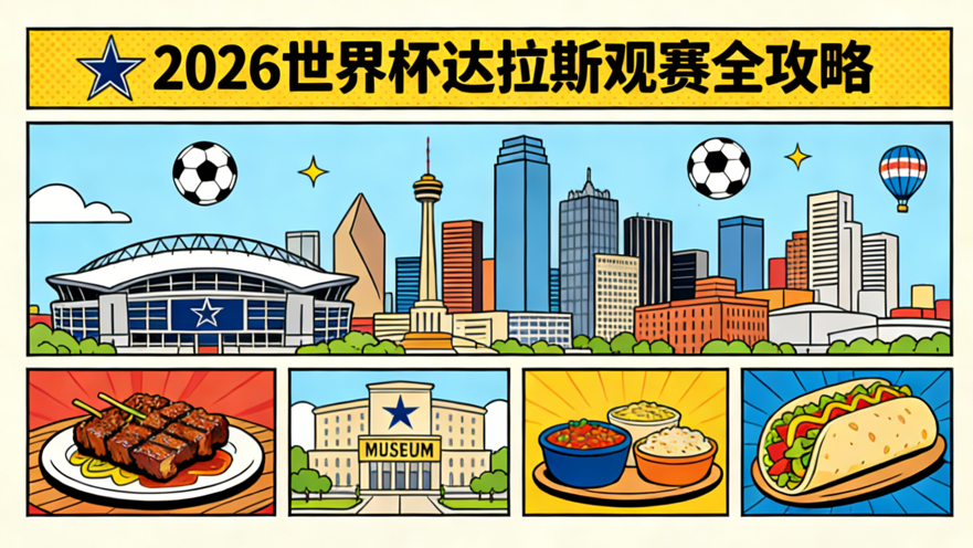 2026世界杯达拉斯赛区观赛全攻略：9场赛程与购票、机票/酒店预订、球场交通、支付与注意事项