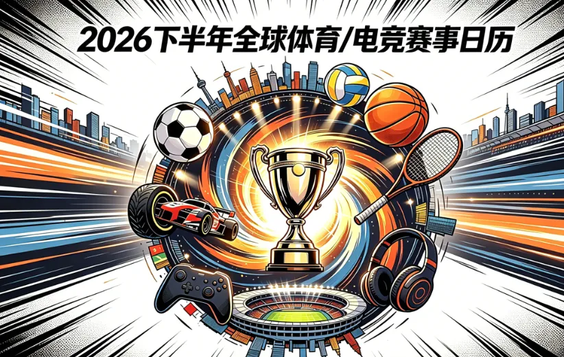 2026下半年全球重大体育/电竞赛事日历:赛程时间、地点、直播与购票