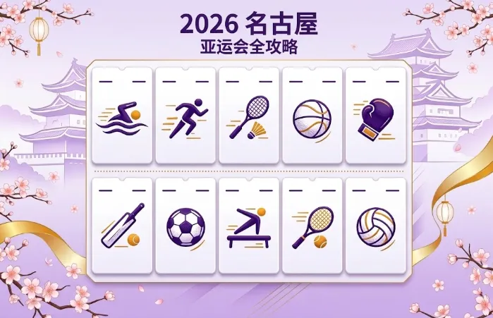 2026名古屋亚运会全攻略:赛程表、赛事项目、中国队名单、门票、直播与场馆交通